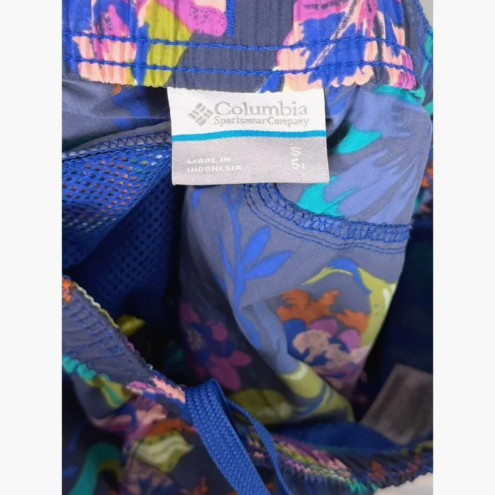 Columbia Sandy River Shorts Womens Small Floral Print 5” Inseam Outdoor Hiking